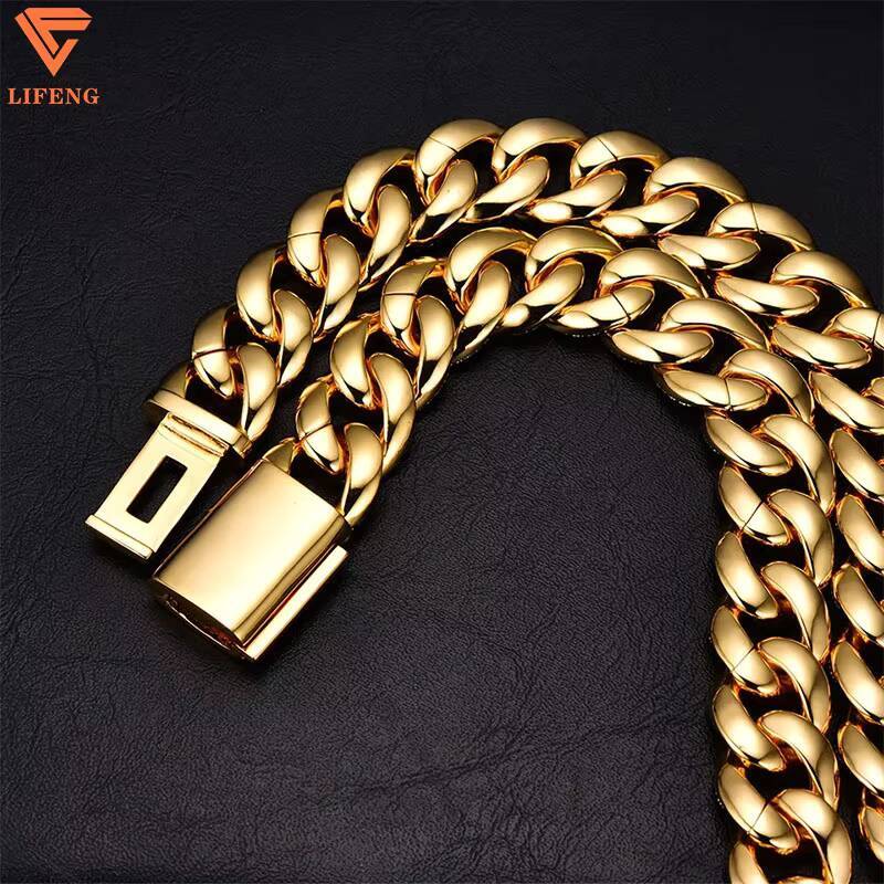 Hip Hop Jewelry Custom Lock 18mm VVS Diamond Iced Out Miami Moissanite 925 Sliver Cuban Link Chain Mens Cuban Necklace