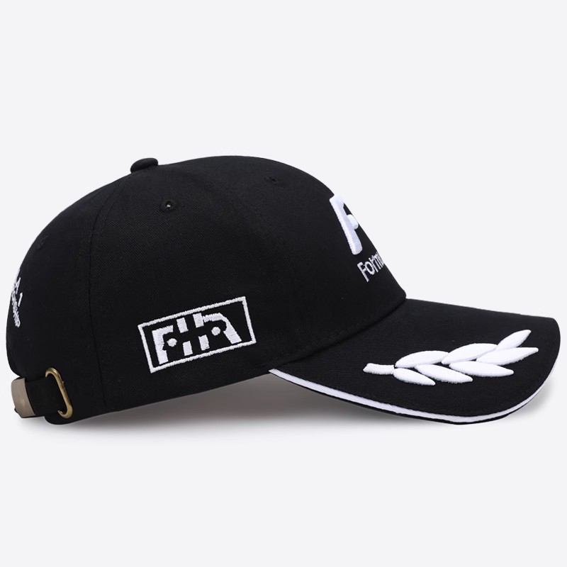 Formula 1 World Championship Baseball Cap - High-Density Embroidered, Adjustable Cotton Hat for Racing Fans & Streetwear