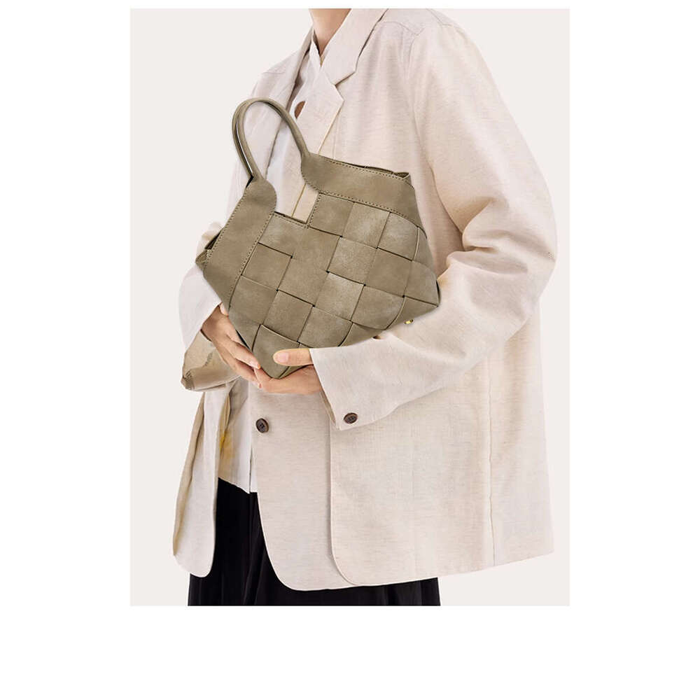 New Women Lazy Style Suede Handmade Tote Woven Handbag Single Shoulder Crossbody Bag