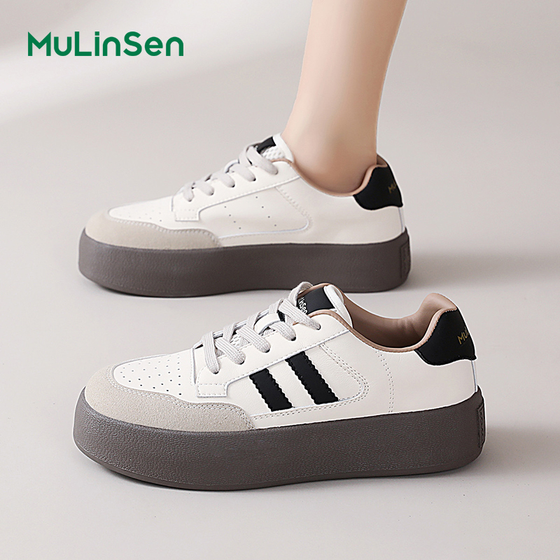 Mulinsende training shoes women's shoes 2025 new four seasons breathable fashion all-match niche retro casual thick-soled sneakers