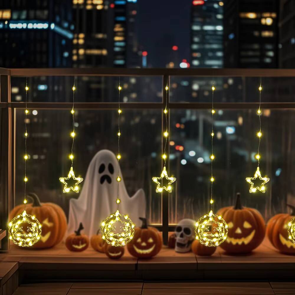 LED Halloween Pattern Decorative Light Strings Are Suitable for Garden Courtyard and Interior Decoration