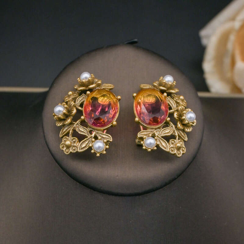 Gradient Color French Style Earrings Spring New High-end Design for Women