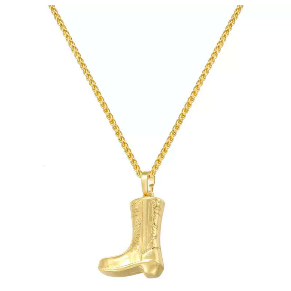 Boots Western Cowboy Elements Shoe Pendant Necklace for Women Fashion