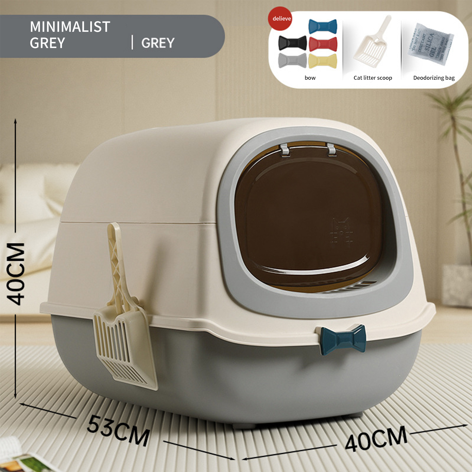 Cat toilet extra large butterfly style cat litter box fully enclosed extra large size gift shovel manufacturer pet supplies wholesale