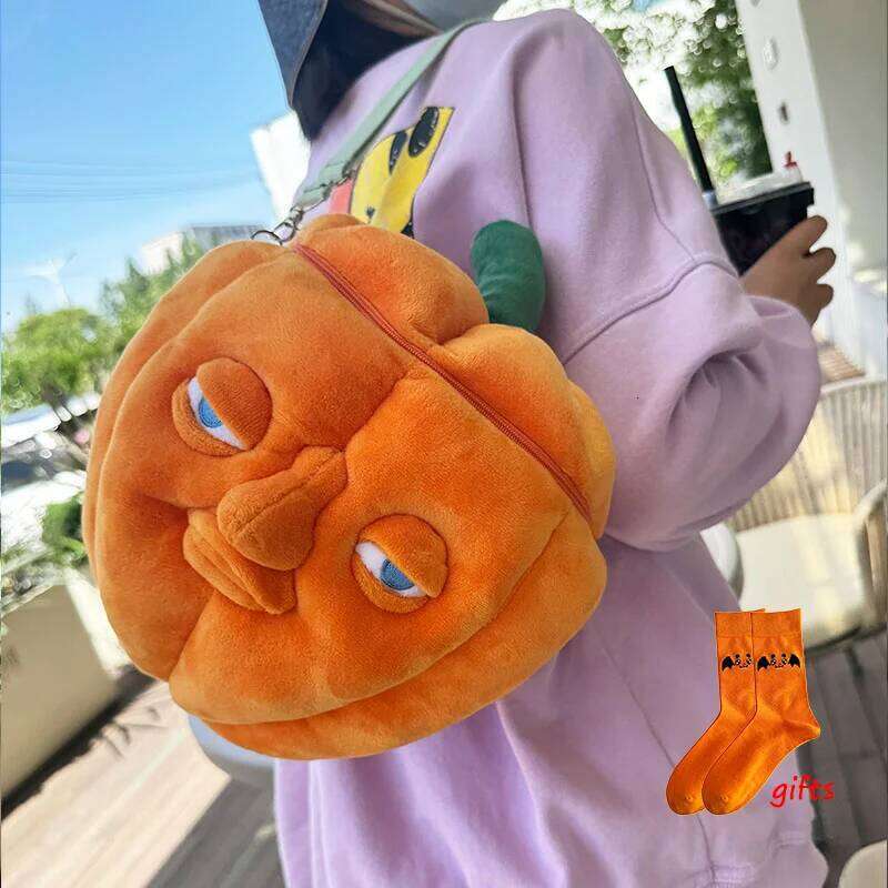 Designer Bags Hot Selling Highland Cow Halloween luxury bag Pumpkin Shoulder Kawaii Plush Lantern Backpacks Bags Kids Gifts
