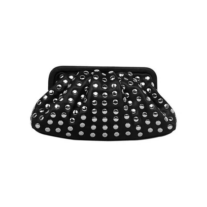 Punk Pouch Designer Women Handbags FAshion CluTCh Bags for Women Soft PU Leather Dumpling Bag New Cloud Purses Ladies Y250729