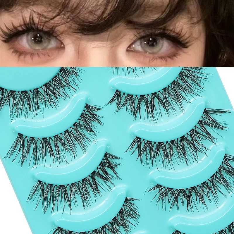5 Pairs Individual Lashes Wispy Women Makeup Eyelash Extensions Natural False Eyelashes Japanese False Eyelashes Cosplay Lashes Z250730
