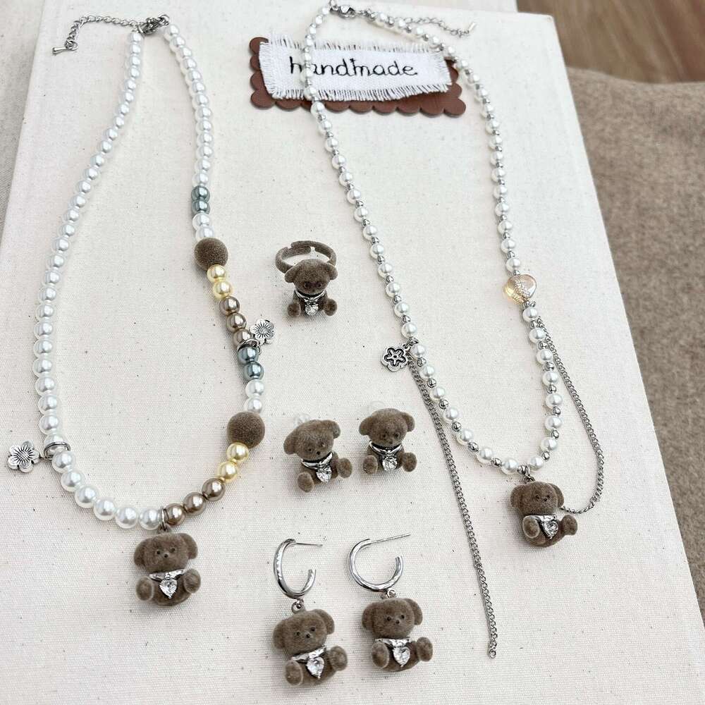 Autumn Winter Dog Pendant Necklace for Women 2024 New Trendy Cute Versatile Sweater Long Cartoon Hoodie Chain Accessories bcc