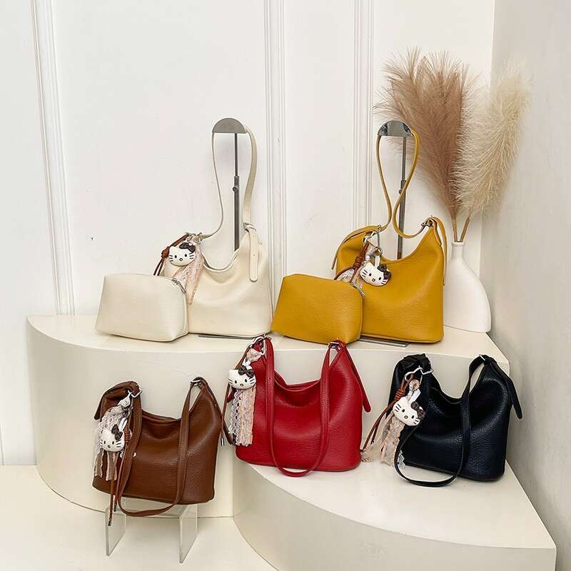 Handbag for Women with Stylish Design, Commuting Single Shoulder Crossbody Bag, New Autumn Winter Melad Women's Bucket Bag