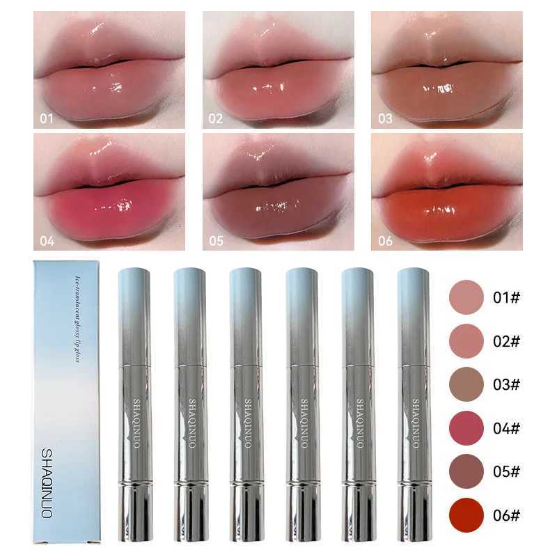 SHAQINUO Icy Glow Lip Gloss - One-Stroke Hydration Whitening for Olive Skin Cool Beauty Look Smooth Fine Texture G250728