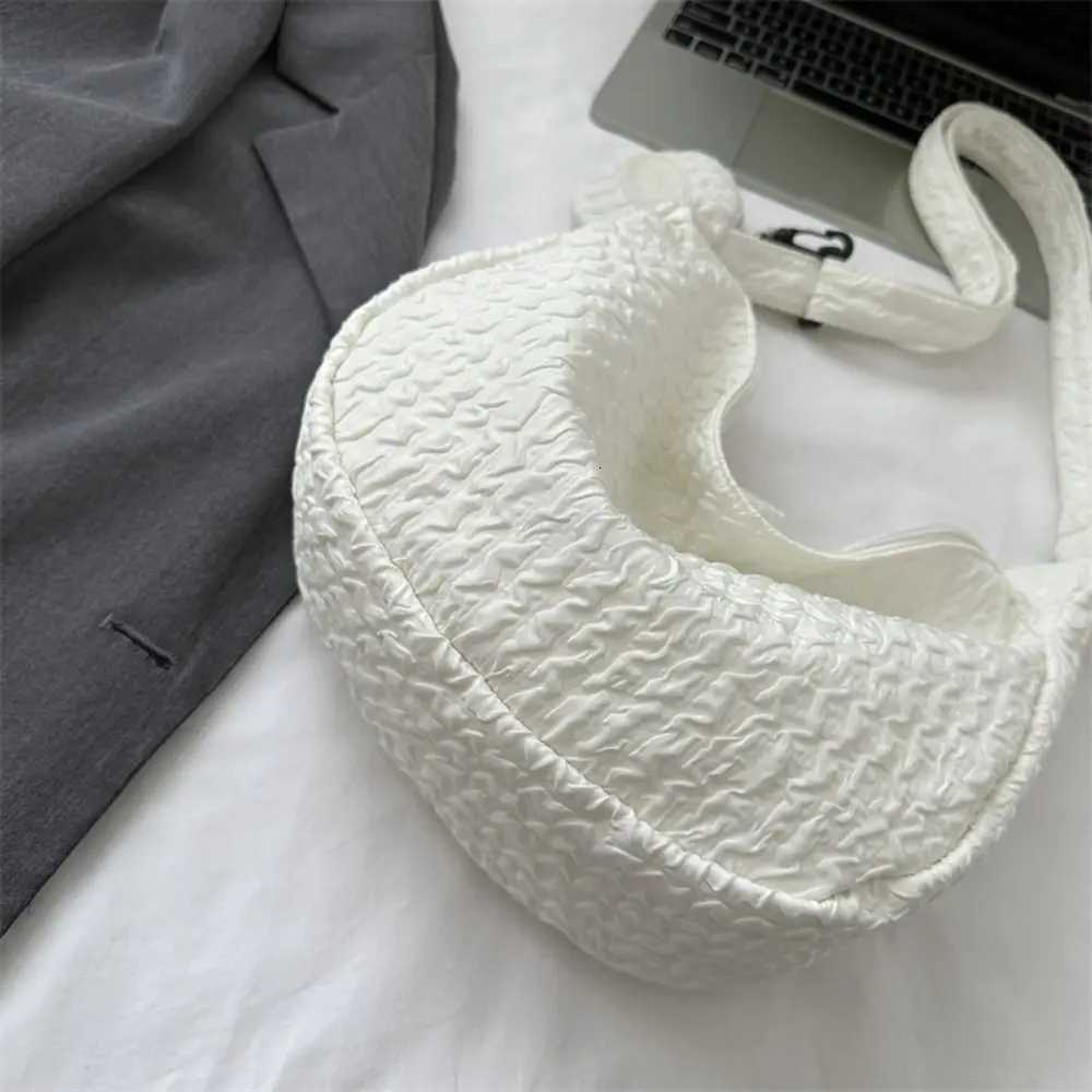 Ruched Design Sahel Bag Shoulder Bag Nylon Crossbody Bag Pleated Cloud Bag Korean Style Bag for Girl Wen Y250730