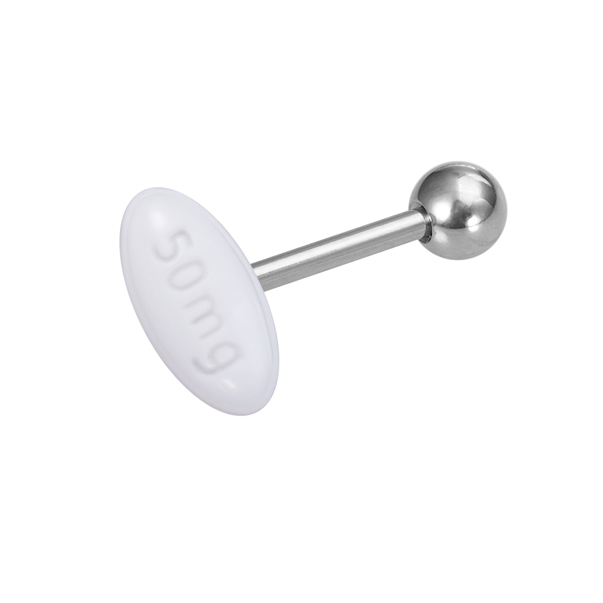 Love stainless steel acrylic pentagram gradient tongue nail human puncture jewelry wholesale