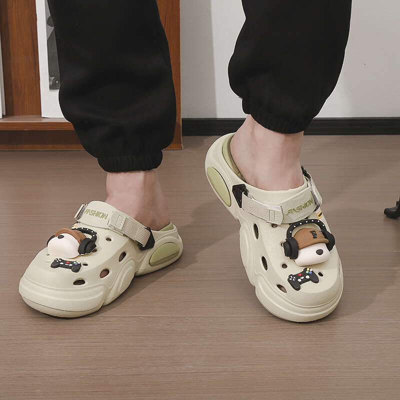 TK2025 New Men's Outdoor Lightweight Comfortable Non-Slip Odor-Resistant Closed-Toe Thick-Soled Cushioned Clog Sandals