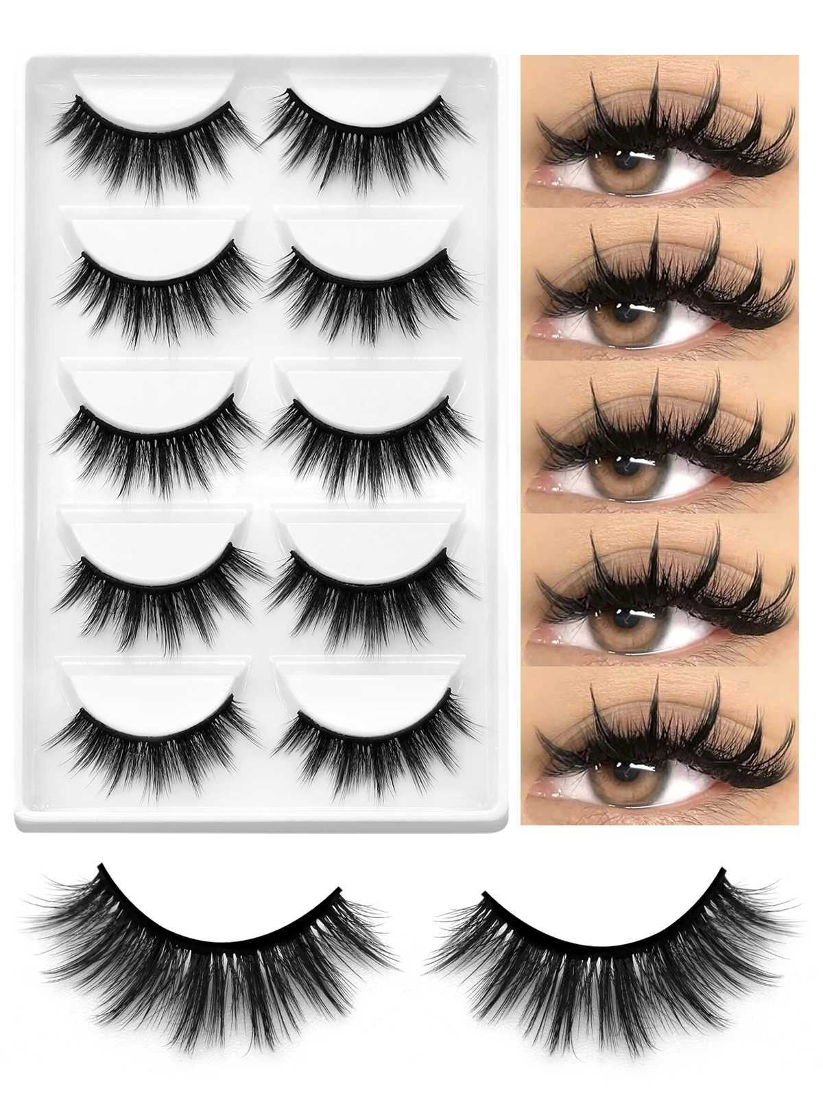 Grainy Manga Lashes Faux Mink Eyelashes Winged End Eye Elongated Eyelashes Fake Lashes Natural Long Eyelashes Extension Z250730