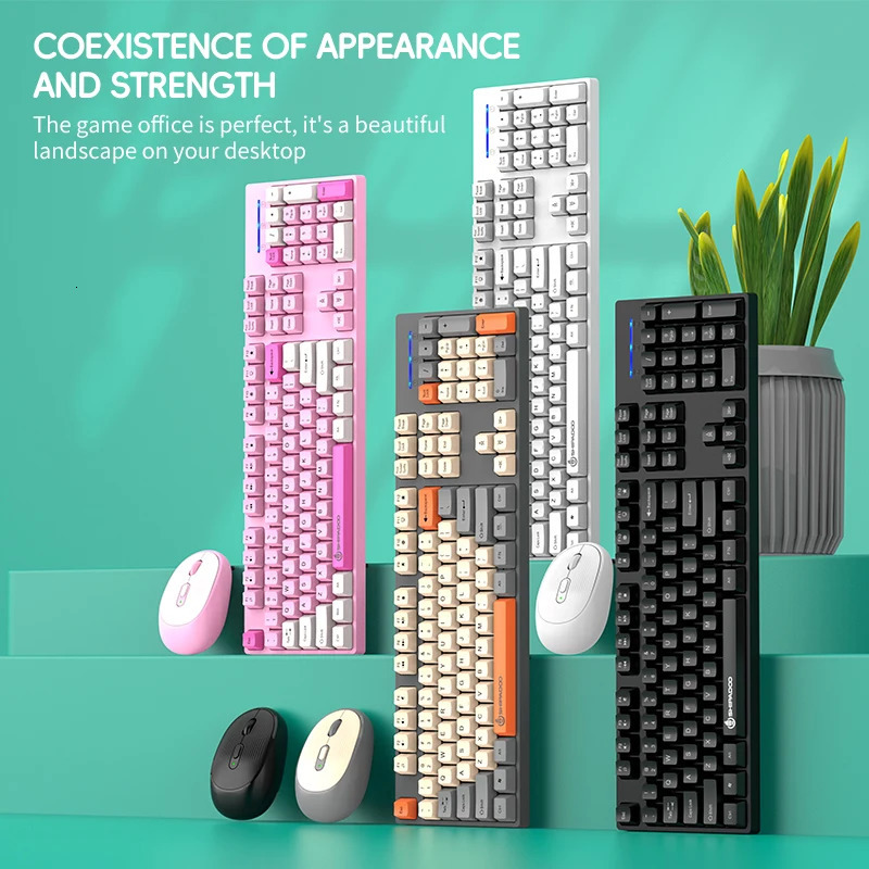 Unsharkable Shipadoo Keyboard Gaming Wireless Laptop Desktops PC Computer Office Accessories Free Wireless Mouse With Numpad 250729