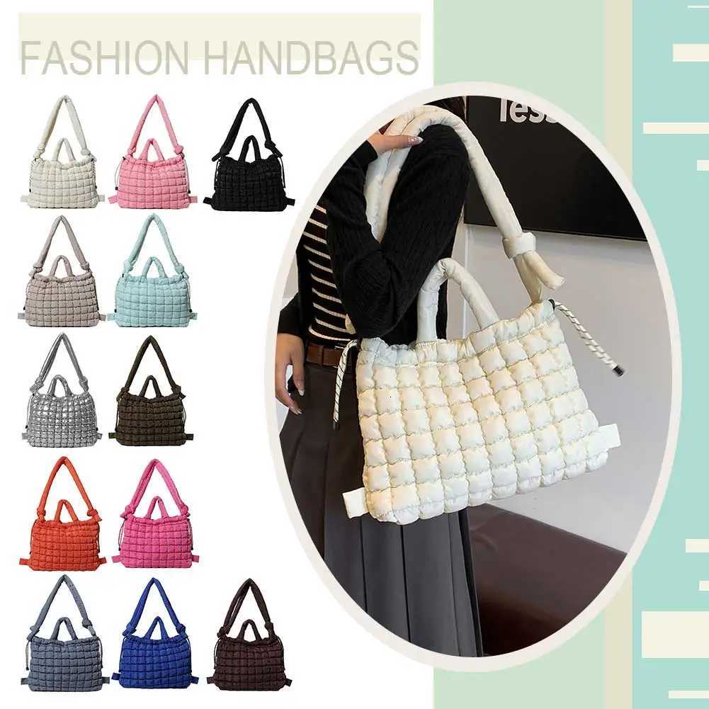 Padding Shoulder Bag for Men Adjustable Strap Puffy Handbag Multi-Pockets Crossbody Bag Sahel Purse for Work Travel Y250730