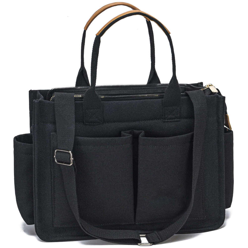 Women's large canvas handbag laptop single shoulder crossbody bag large capacity fashionable