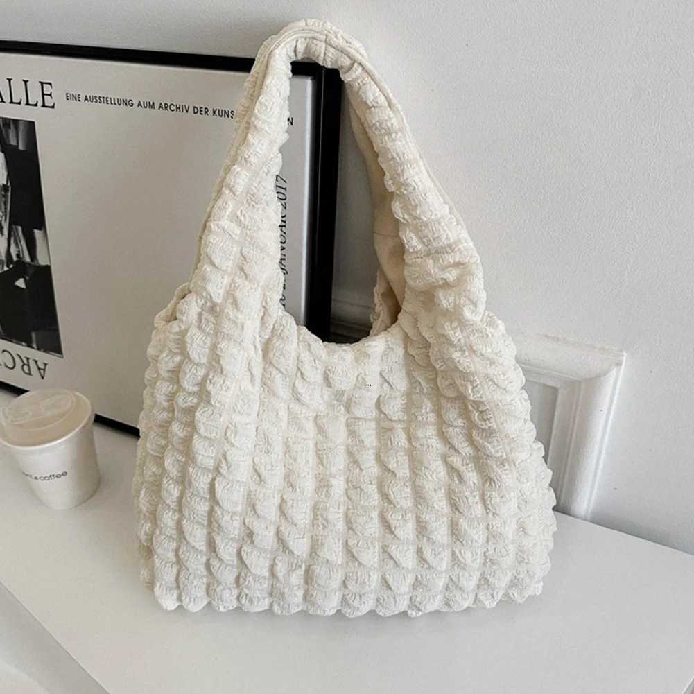 Elegant Handbag Pleated Cloud Bag Fem Candy Color Large Capacity Shoulder Bag Handbags Shopping Girls Pouch Tote Bags Y250730