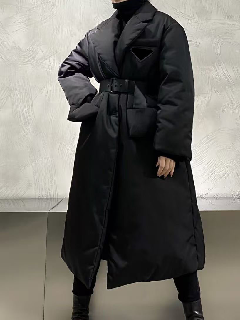 Womens Downs Jackets Long Brand Puffer Parkas Long Sleeve Budge Woman Jackets Long Wind Coat Thick Tops Designer Coat Slim Outwears Coats S-XL