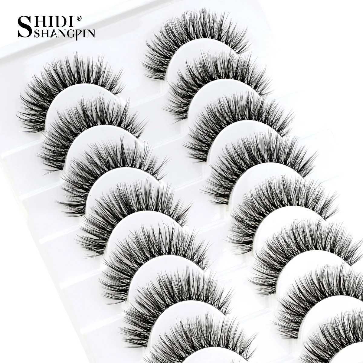 3/10 Pairs Cat Eye False Eyelashes Extension Soft Faux Cils Makeup Fluffy Fake Eyelash Handmade Natural Long 3D Mink Half Lashes Z250730