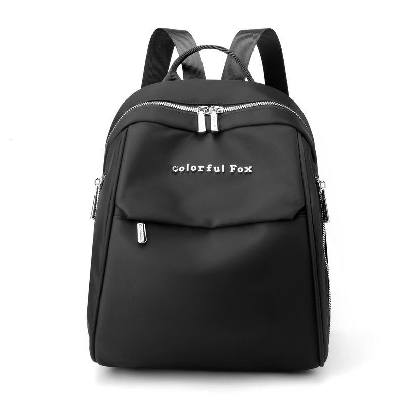 Colorful Fox2025 New Women's Korean Style Trendy Backpack Large Capacity Water-Resistant Student School Bag ddmymoon