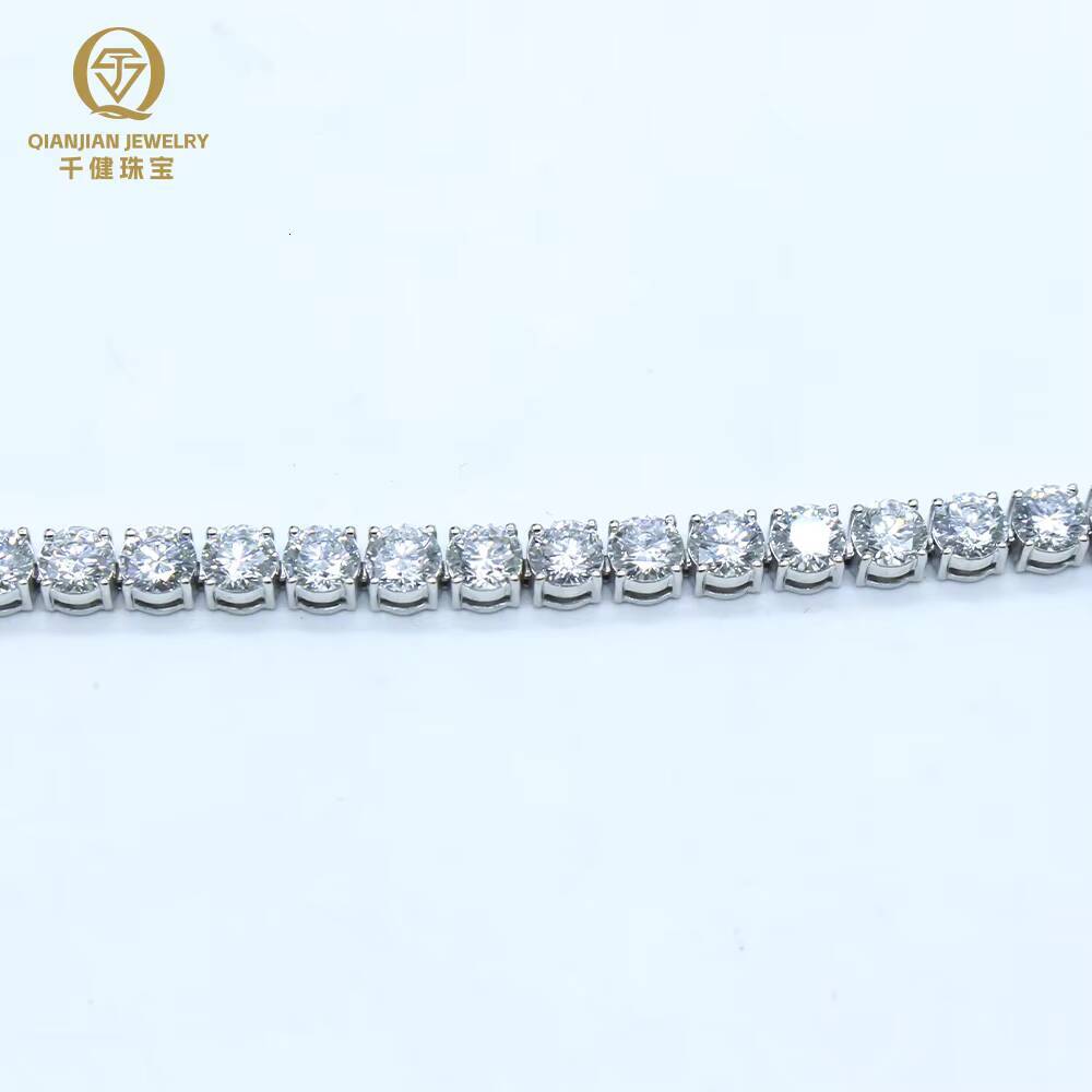 10K 14K 18K Real Solid Gold 2mm 3mm 4mm 5mm Lab Grown Diamond Tennis Chain Iced Out IGI Diamonds Gold Bracelet