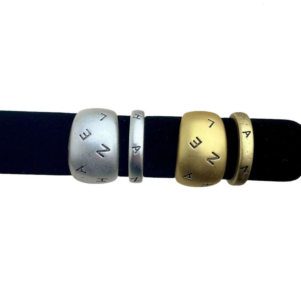 Vintage Silver Letter Wide Index Finger Ring for Women, Light Luxury Niche Design, High-End Feel, 2024 New Trend a55