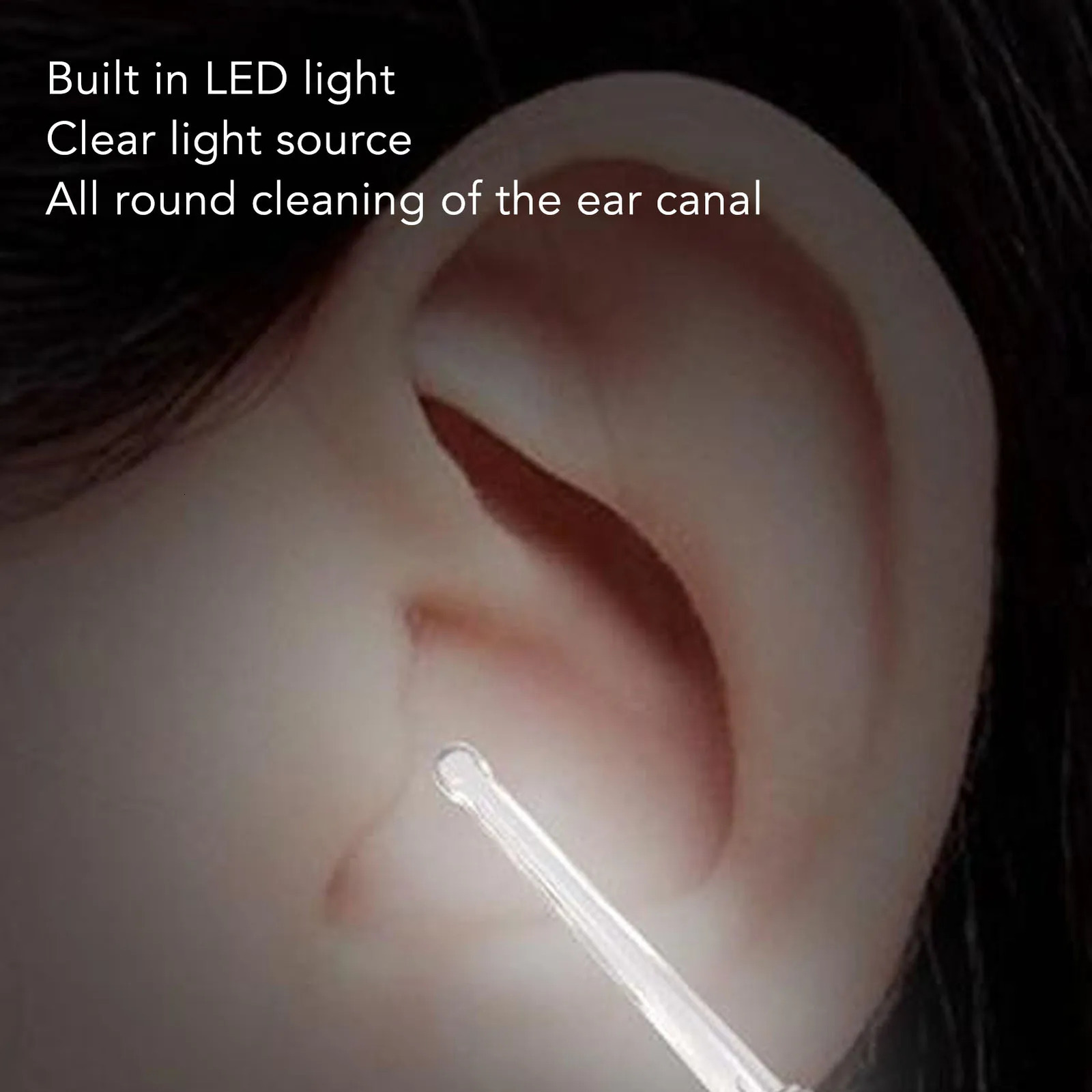 Customizable Portable LED Ear Cleaner Spoon Charging Children Adult Luminous Electric Artifact Ear-Picking Earwax Cleaning Tools 250726