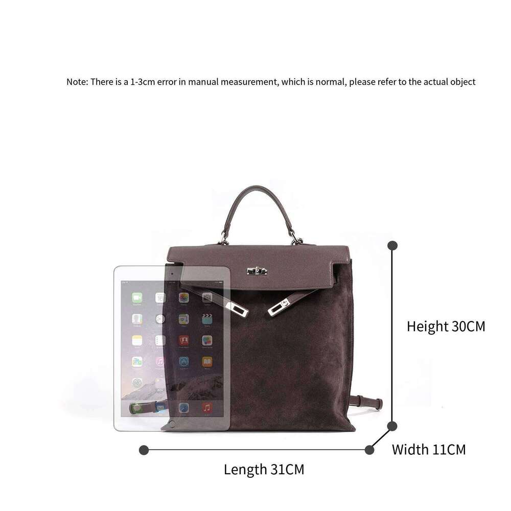 Autumn Winter Women's Leather Backpack With High-End Korean Style Two Large Capacity Cotton Handbag Pattern Tote Bag