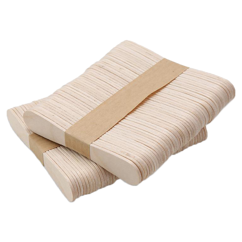 Single-use Frozen Popsicle Spoons for Ice Cream & Yogurt natural wood-94mm long