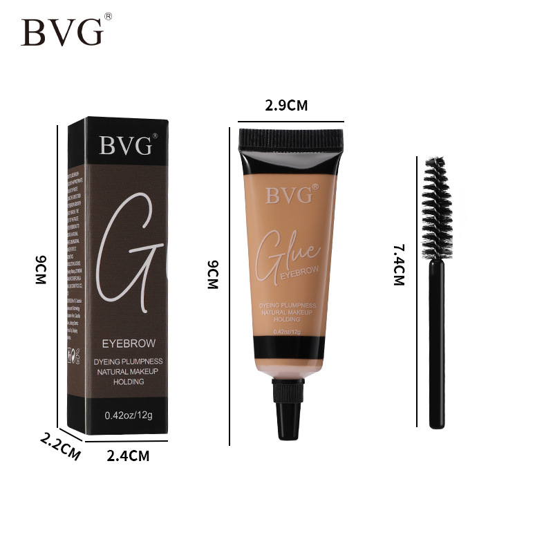 Eyebrow Gel Waterproof Non-smudge Set 6 Colors Natural Liquid Dyeing Eyebrow Cream Set Waterproof Long Lasting Black Eyebrow Mascara Eyebrows Makeup E