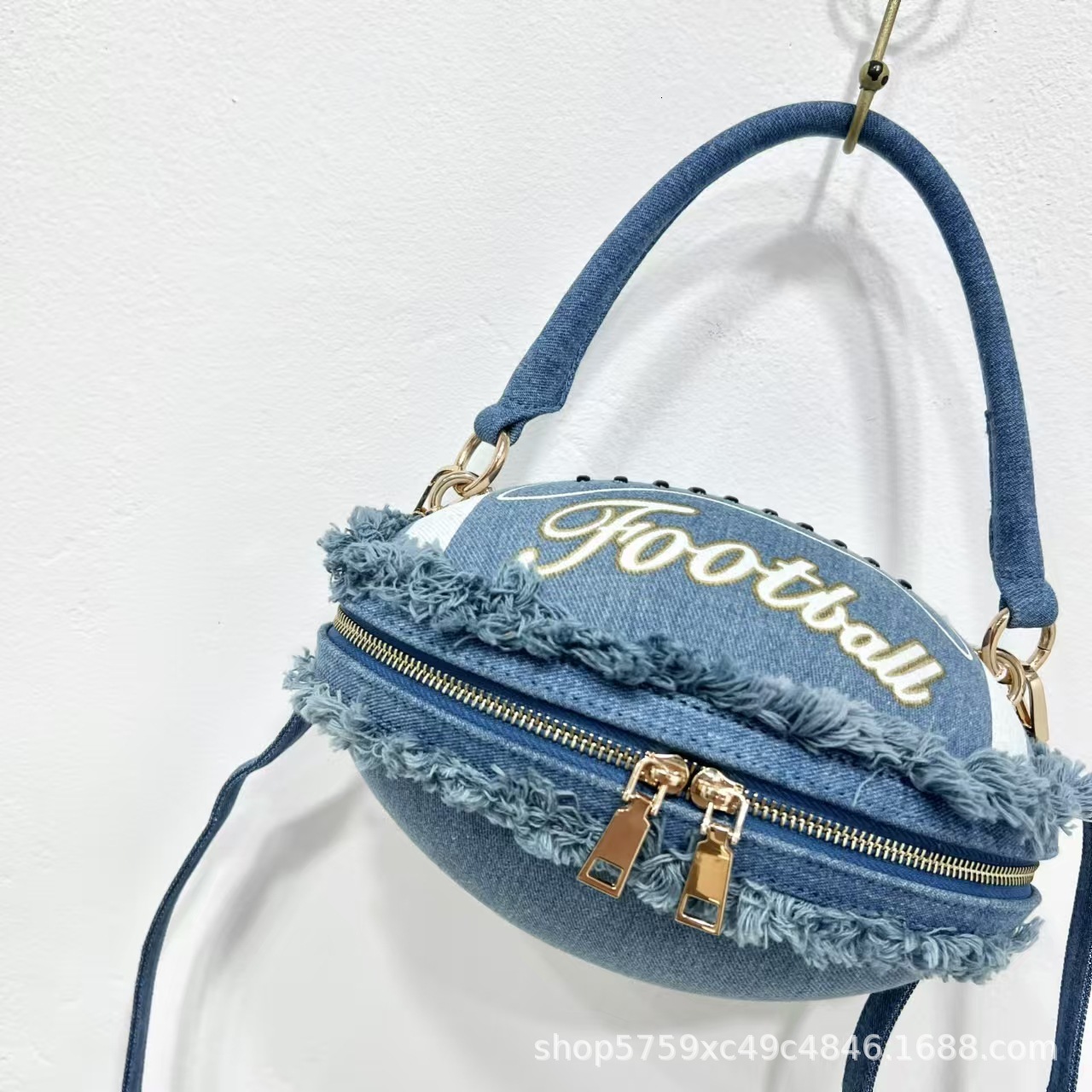 2025 New Fashion Trendy Personality Creative Denim Rugby Crossbody Handbag ddmymoon