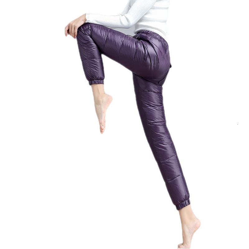 Women s Pants High Waist Cotton Padded Puff Winter Warm Black Casual Trousers 2023 Fall Harajuku Fairy Grunge Clothes 231114