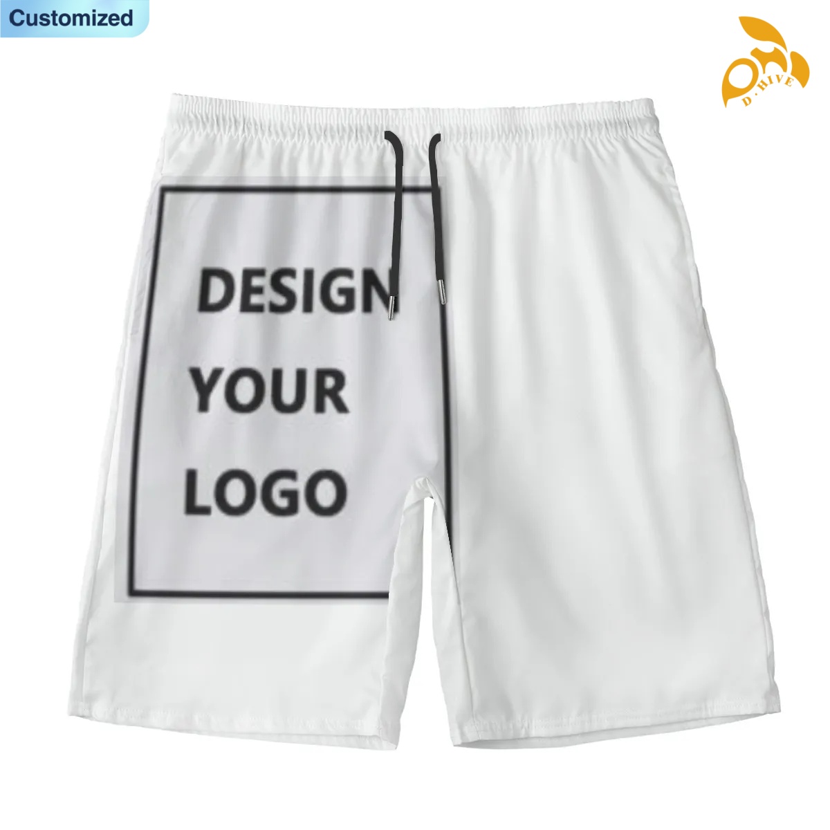 free shipping designer of customized Full-body printed men's beach shorts with lining with exquisite patterns from US