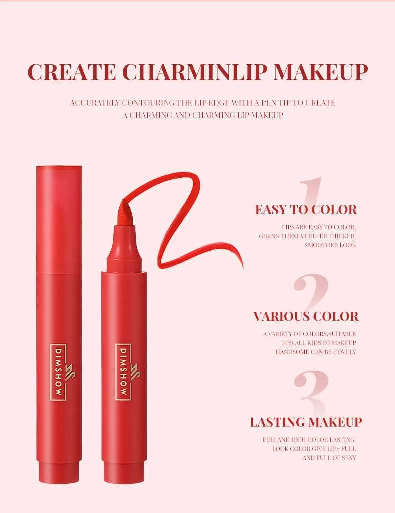 DIMSHOW Lipstick and Lip Gloss Long-lasting moisturizing and moisturizing matte non-stick cup waterproof lip dye G250729