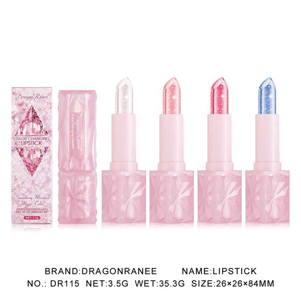 Dragon Ranee Colorful Changing Thermochromic Pink Three-Diamond Crystal Lipstick Waterproof Long-Lasting Moisturizing G250729