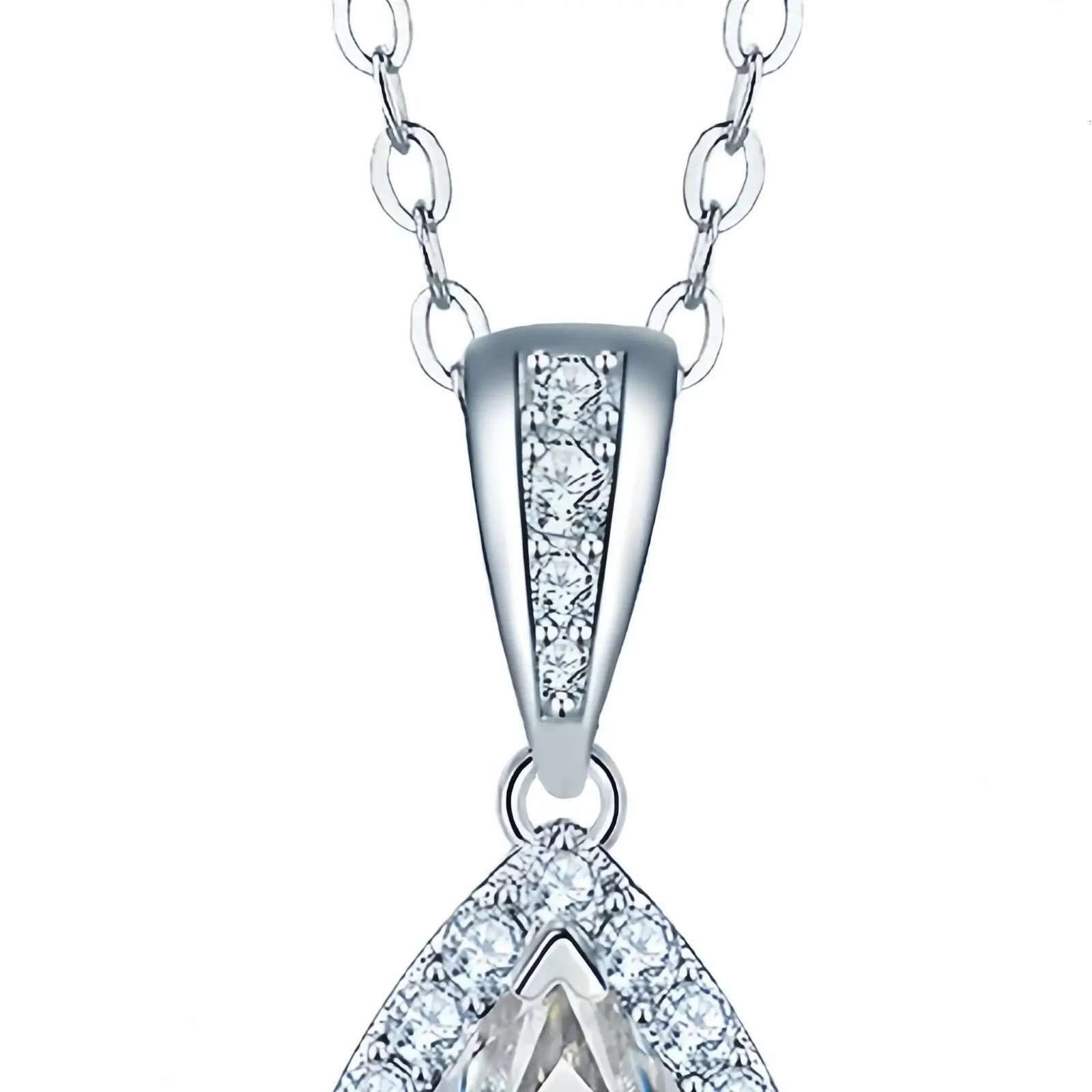 ShanLover Pendant Necklace For Women S 925 Sterling Silver Chain Necklace With Water Drop Pendants Jewelry 250729