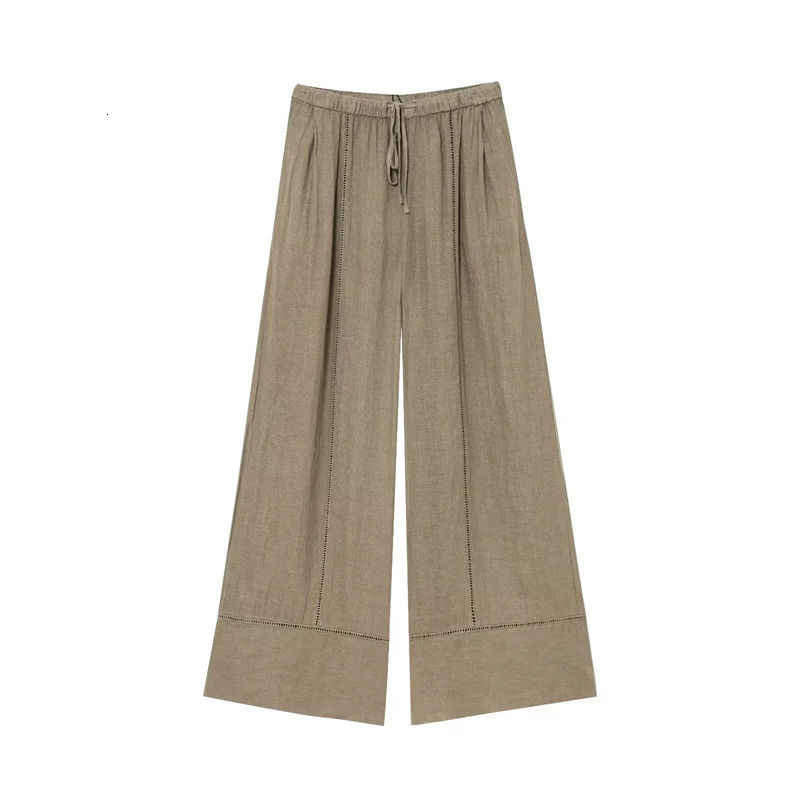 Womens Suit Summer Long Sleeve Casual Shirt Wide Leg Trouser Set and Lazy Personality Fashion 250730