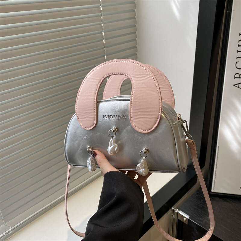 Single Niche Design Shoulder Handbag for Women Summer 2025 New High-end Versatile Crossbody Color-blocking Shell Bag