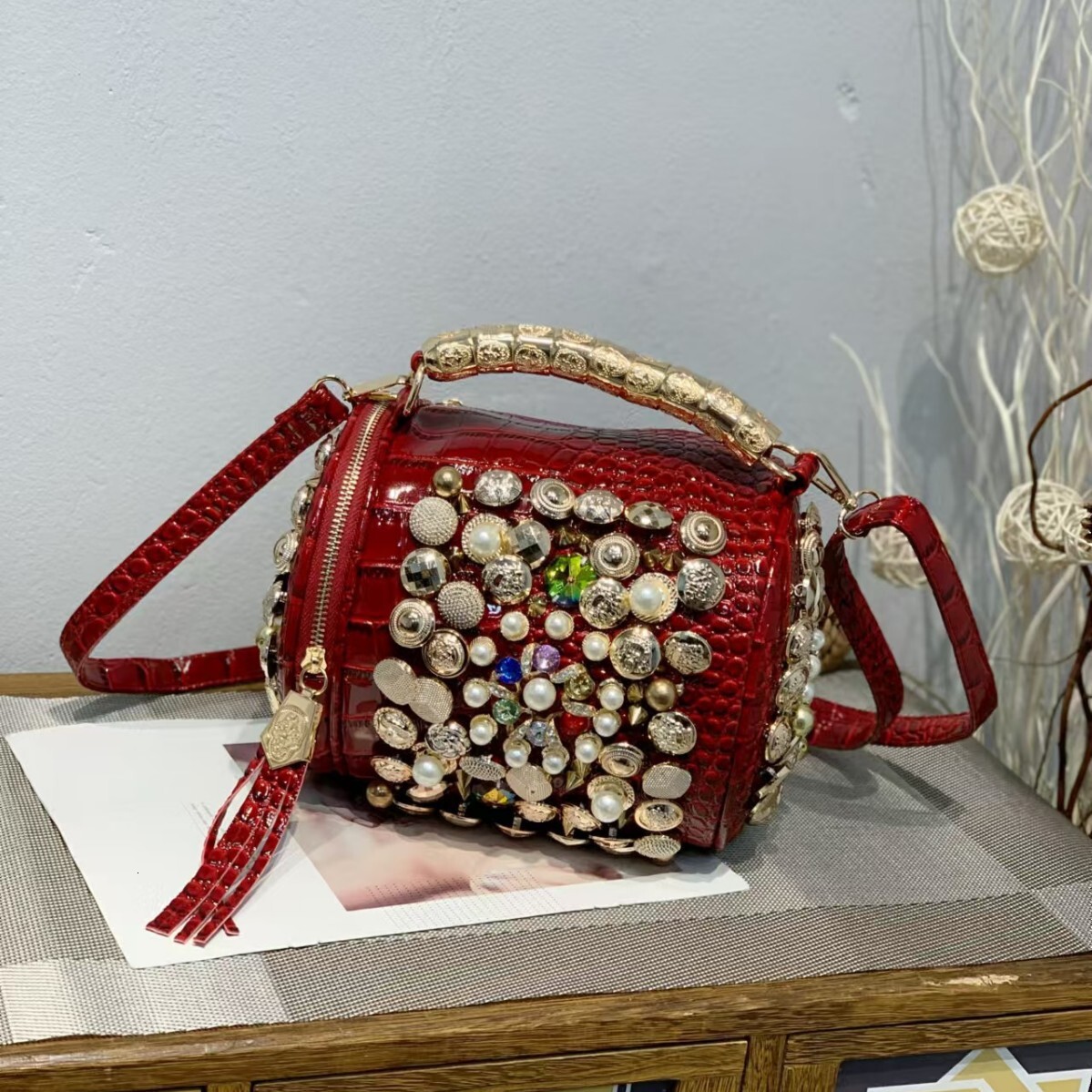 2025 Fashion Street Trend Bucket Handbag Shoulder Crossbody Bag Valentine's Day Gift ddmymoon