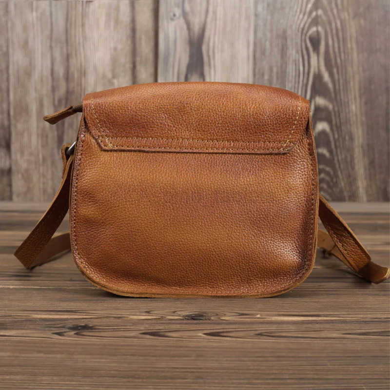 Vintage Shoulder Bag Women Genuine Cowhide Leather Wallets Purse Retro Pouch Simple Style Solid Small Bags M250730