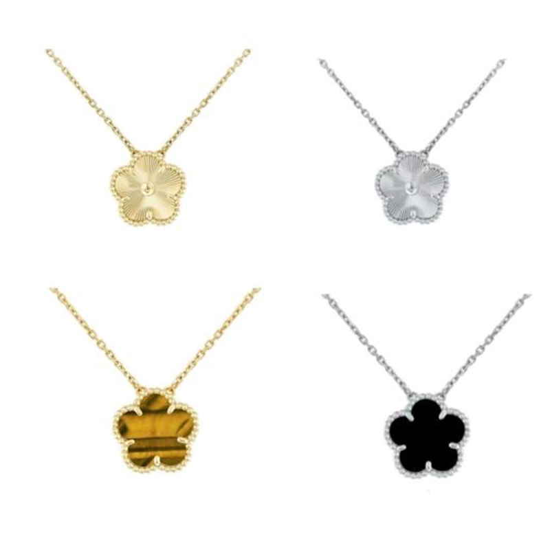 15mm Fashion Classic Clover Necklace Luxury Jewelry for Women with 18k Rose Gold Small Unique necklaces Charm Clover pendant Gift christmas