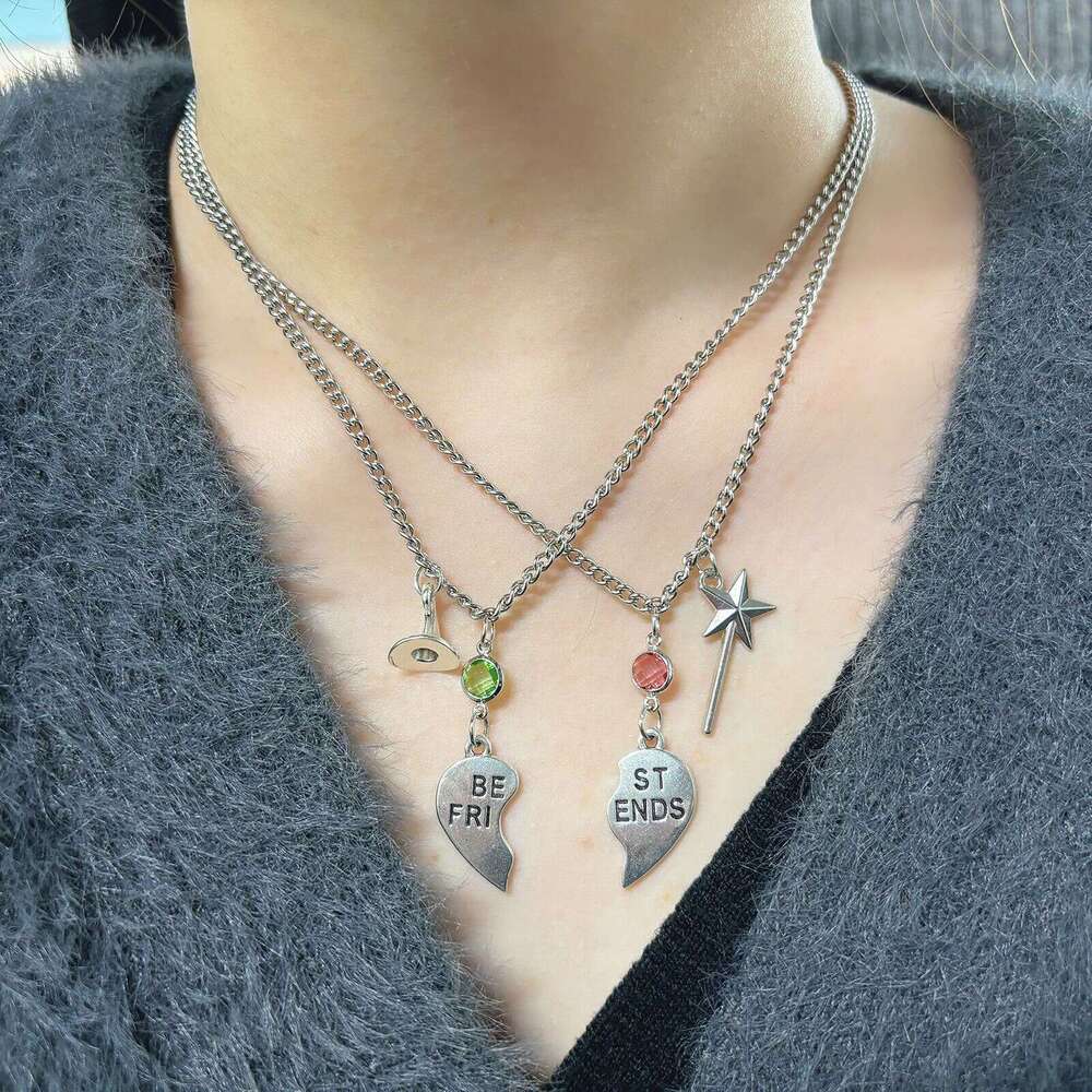 OZON Hot-Selling Friendship Necklace Set Alloy Lover Personality Versatile Collarbone Chain Fashion