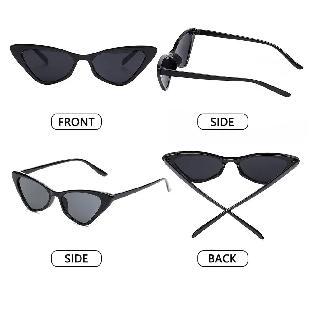 Small Frame Vintage Cat Eye Sunglasses for Women UV400 Protection Retro Sunglasses Eyewear Fashion Trendy Streetwear Accessories 250729