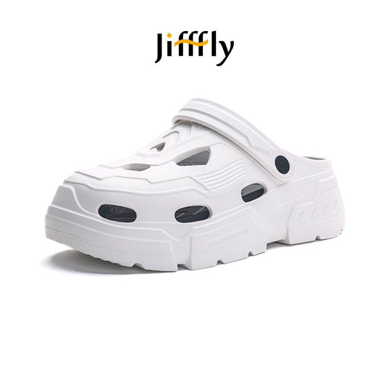 Jifffly Men's Summer Outdoor Slippers - Non-Slip Durable Canvas Flip Flops for Beach