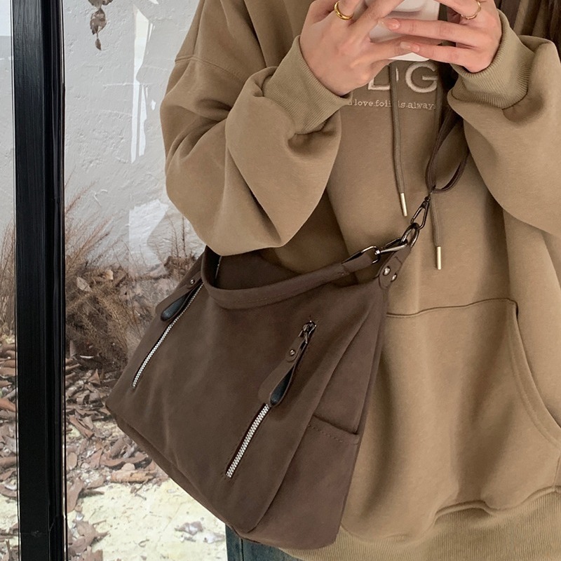 Designer Bag Maillard Retro Large Capacity Bag For Women Luxury Bag 2023 New Trendy Fashion Tote Bag Niche Texture Handbag Commuter Bag Tote Bag