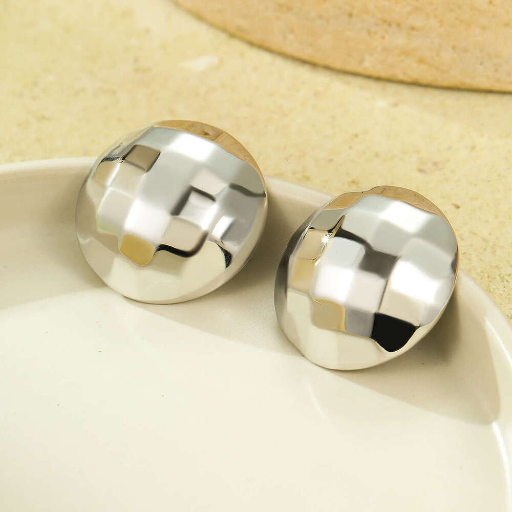 Earrings with an Elegant and High-End Feel, Stainless Steel Semi-Circular Niche Earrings, Summer Sier Ear Accessories