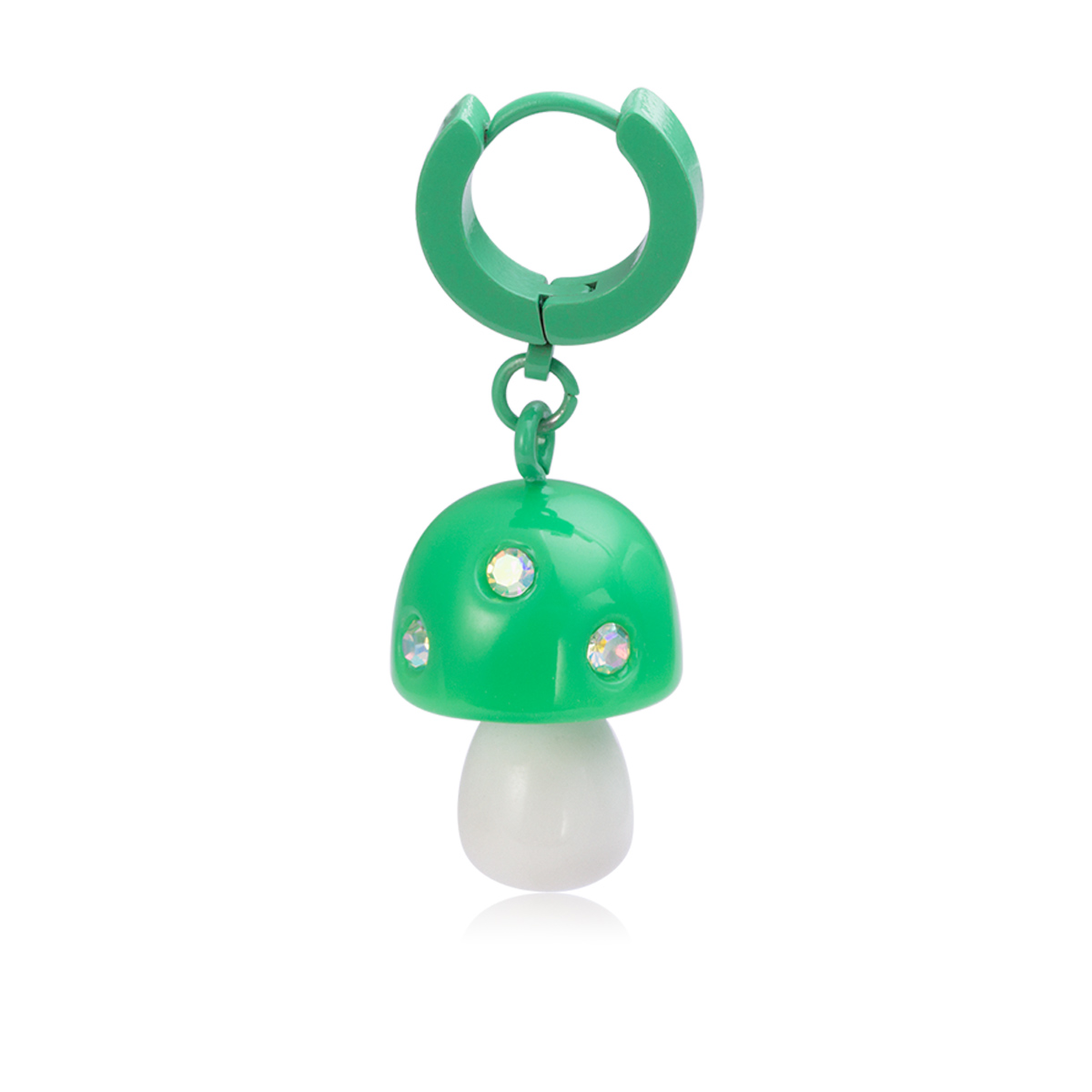 Stainless steel exaggerated personality ear bone nail pointed cone earrings mushroom game controller earrings human puncture jewelry wholesale