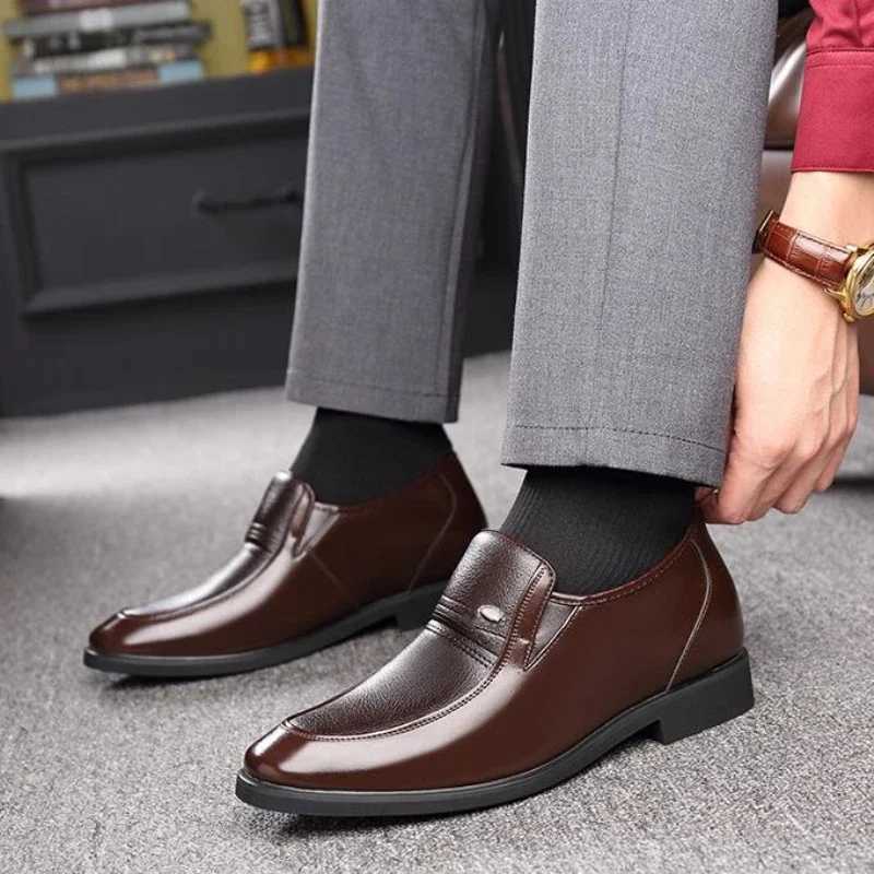 6 cm Increased Men Formal Shoes Hidden Heel Mens Wedding Oxfords Heighten Tall M Dress Leather Footwear 2024 Y250730