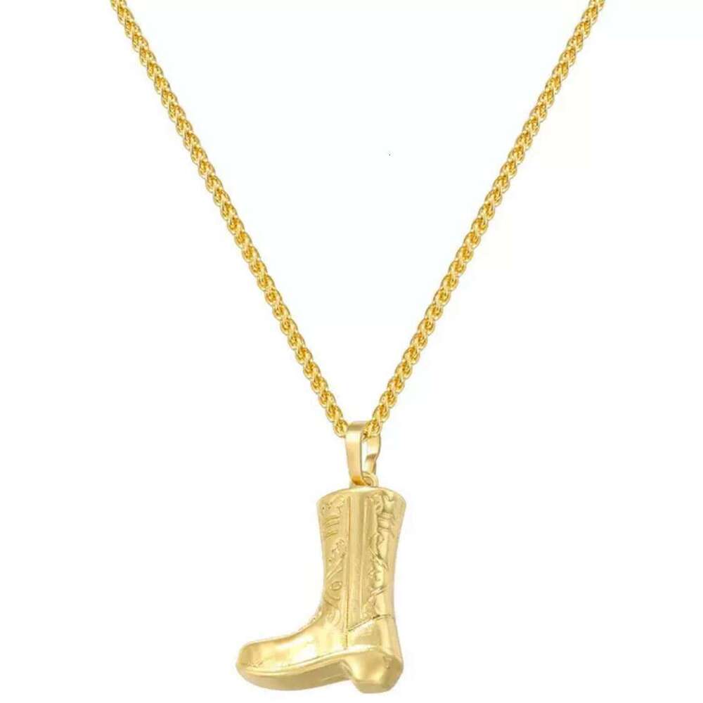 Boots Western Cowboy Elements Shoe Pendant Necklace for Women Fashion